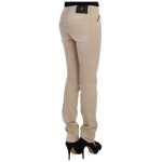 Cavalli Beige Cotton Stretch Slim Fit Jeans 3