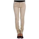 Cavalli Beige Cotton Stretch Slim Fit Jeans 8