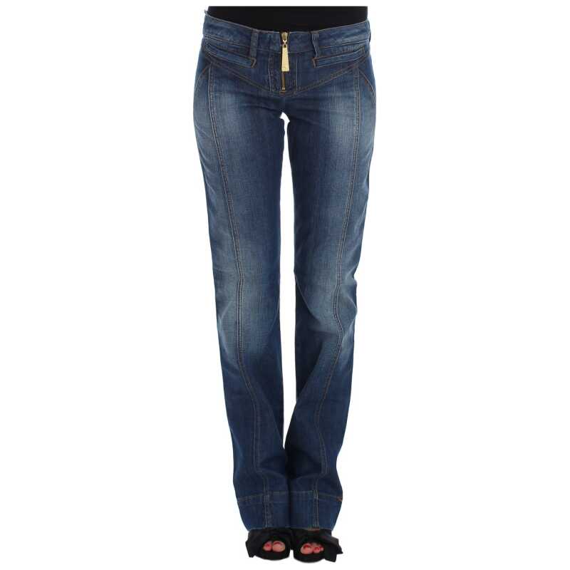 Cavalli Blue Wash Cotton Stretch Boot Cut Jeans, theFeinheit