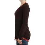 Cavalli Chic Crewneck Silk Applique Sweater