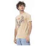 Cavalli Class Beige Cotton Men T Shirt 4