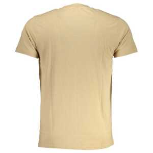Cavalli Class Beige Cotton T Shirt 10