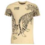 Cavalli Class Beige Cotton T Shirt 5