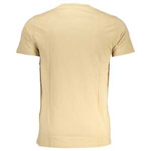 Cavalli Class Beige Cotton T Shirt 6