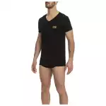 Cavalli Class Black Cotton Men T Shirt 2