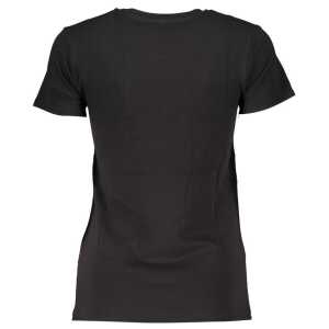 Cavalli Class Black Cotton Tops T Shirt 2
