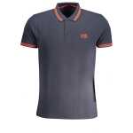 Cavalli Class Blue Cotton Polo Shirt