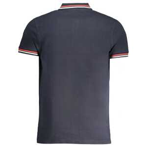 Cavalli Class Blue Cotton Polo Shirt 4