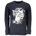 Cavalli Class Blue Cotton Sweater