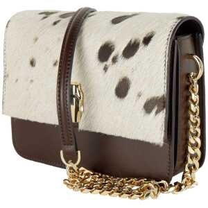 Cavalli Class Chic Two Tone Small Shoulder Bag In White Brown 2