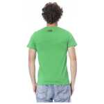 Cavalli Class Green Cotton Men T Shirt 11