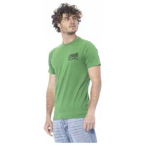 Cavalli Class Green Cotton Men T Shirt 13