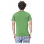 Cavalli Class Green Cotton Men T Shirt 2
