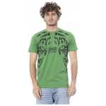 Cavalli Class Green Cotton Men T Shirt 3