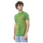 Cavalli Class Green Cotton Men T Shirt 4