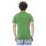 Cavalli Class Green Cotton Men T Shirt 5