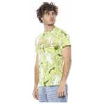 Cavalli Class Green Cotton Men T Shirt 7