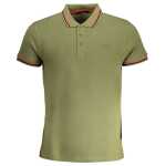 Cavalli Class Green Cotton Polo Shirt