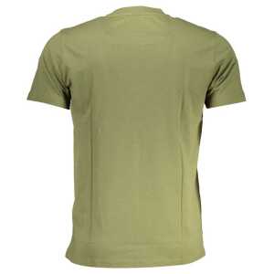 Cavalli Class Green Cotton T Shirt 10