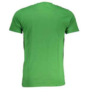 Cavalli Class Green Cotton T Shirt 12
