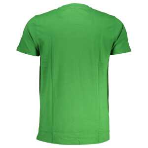 Cavalli Class Green Cotton T Shirt 14