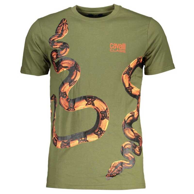 Cavalli Class Green Cotton T-Shirt, theFeinheit