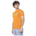 Cavalli Class Orange Cotton Men T Shirt