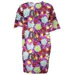 Cavalli Class Purple Cotton Dress