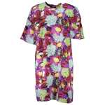 Cavalli Class Purple Cotton Dress 2