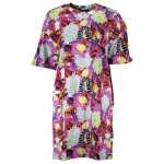Cavalli Class Purple Cotton Dress