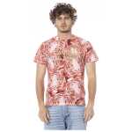 Cavalli Class Red Cotton Men T Shirt 3