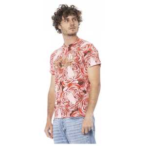 Cavalli Class Red Cotton Men T Shirt
