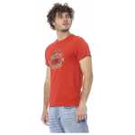 Cavalli Class Red Cotton Men T Shirt 4