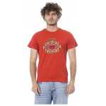 Cavalli Class Red Cotton Men T Shirt 6