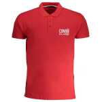 Cavalli Class Red Cotton Polo Shirt