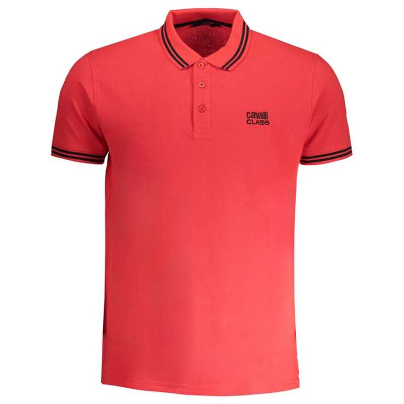 Cavalli Class Red Cotton Polo Shirt, theFeinheit