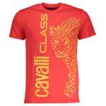 Cavalli Class Red Cotton T Shirt 3