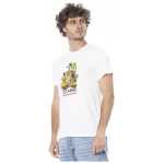 Cavalli Class White Cotton Men T Shirt