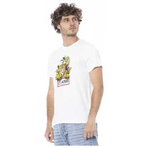 Cavalli Class White Cotton Men T Shirt