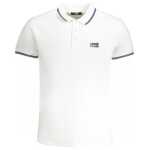 Cavalli Class White Cotton Polo Shirt