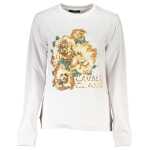 Cavalli Class White Cotton Sweater 2
