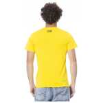 Cavalli Class Yellow Cotton Men T Shirt 2