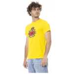 Cavalli Class Yellow Cotton Men T Shirt 4