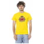 Cavalli Class Yellow Cotton Men T Shirt 6