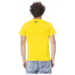 Cavalli Class Yellow Cotton Men T Shirt 8