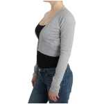 Cavalli Cropped Virgin Wool Cardigan In Chic Gray