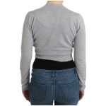 Cavalli Cropped Virgin Wool Cardigan In Chic Gray 2