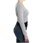 Cavalli Cropped Virgin Wool Cardigan In Chic Gray 3