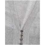 Cavalli Cropped Virgin Wool Cardigan In Chic Gray 5