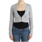 Cavalli Cropped Virgin Wool Cardigan In Chic Gray 7